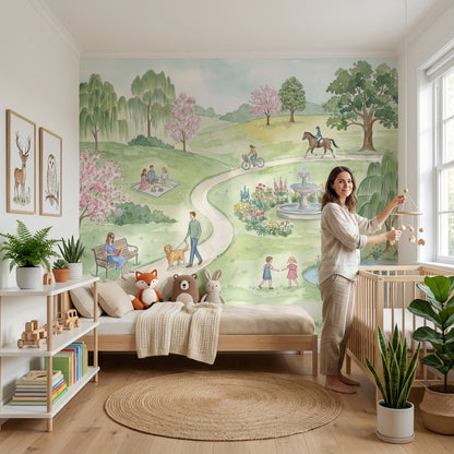 Park Wallpaper Nature Pond Wall Mural
