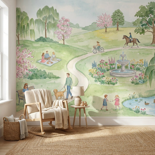 Park Wallpaper Nature Pond Wall Mural
