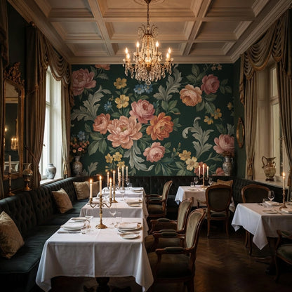 Floral Wallpaper Vintage Elegant Wall Mural