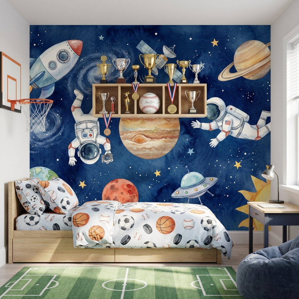 Astronaut Wallpaper Galaxy Planets Wall Mural