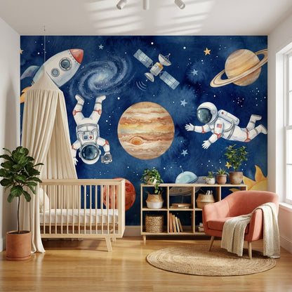 Astronaut Wallpaper Galaxy Planets Wall Mural
