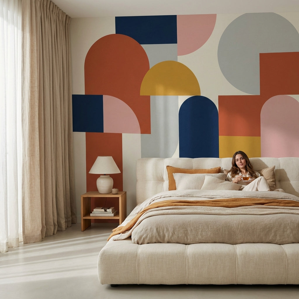 Geometric Wallpaper Abstract Modern Wall Mural