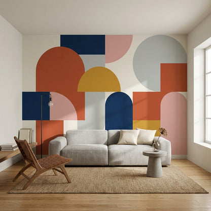 Geometric Wallpaper Abstract Modern Wall Mural