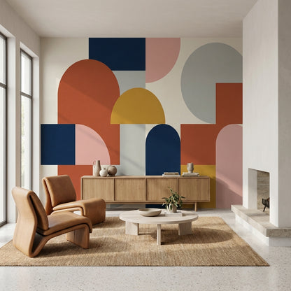 Geometric Wallpaper Abstract Modern Wall Mural
