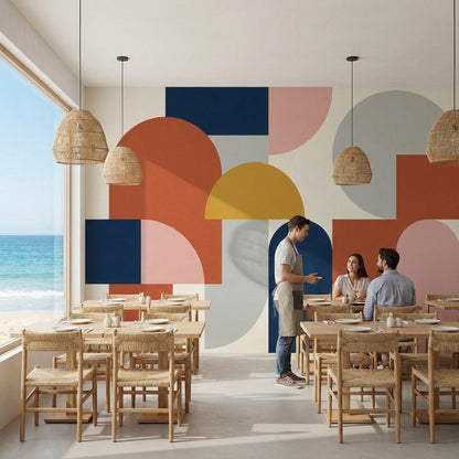 Geometric Wallpaper Abstract Modern Wall Mural