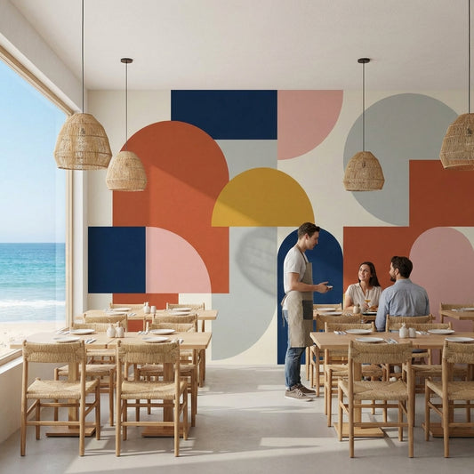 Geometric Wallpaper Abstract Modern Wall Mural