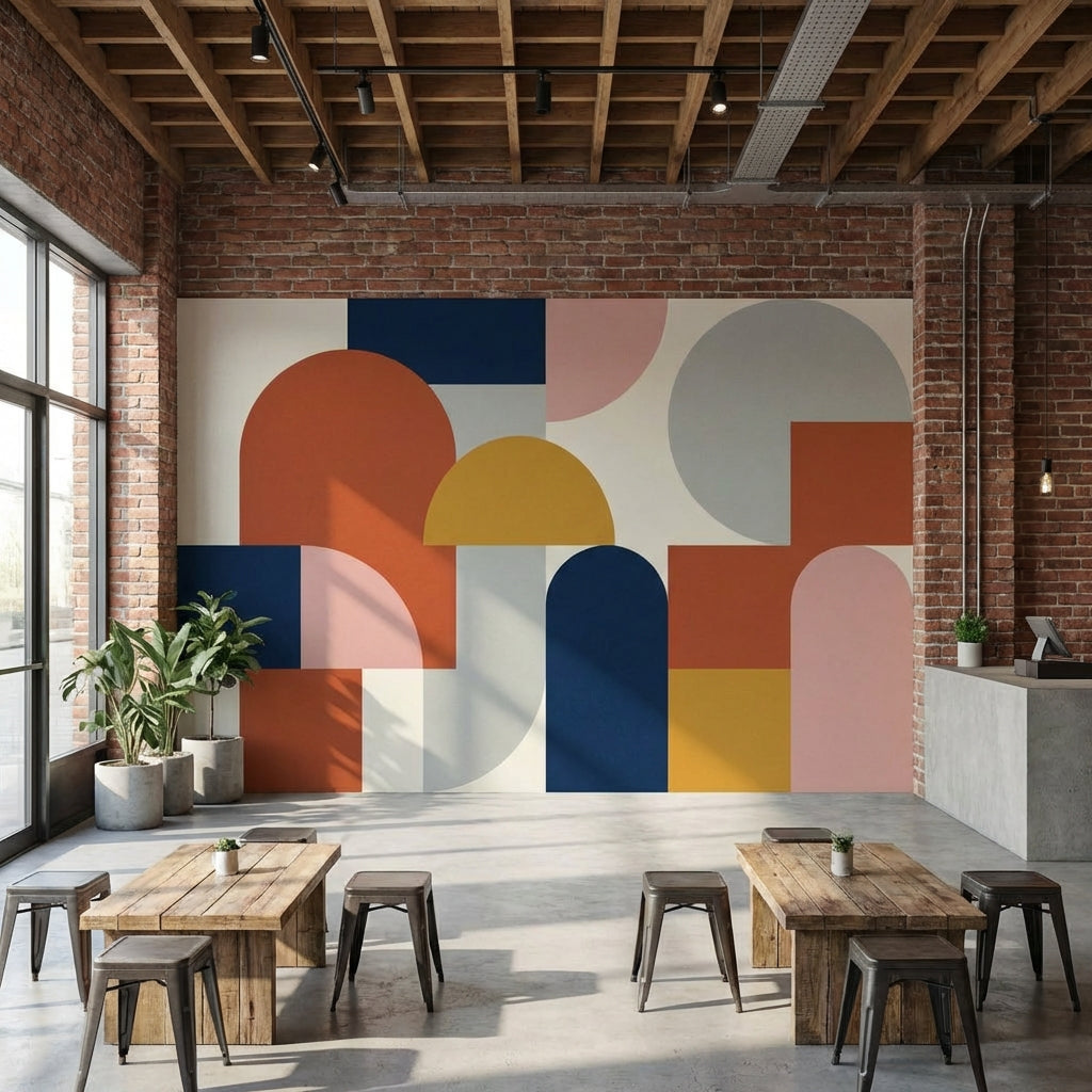 Geometric Wallpaper Abstract Modern Wall Mural