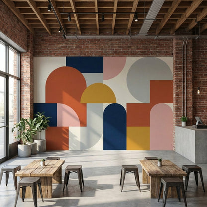 Geometric Wallpaper Abstract Modern Wall Mural