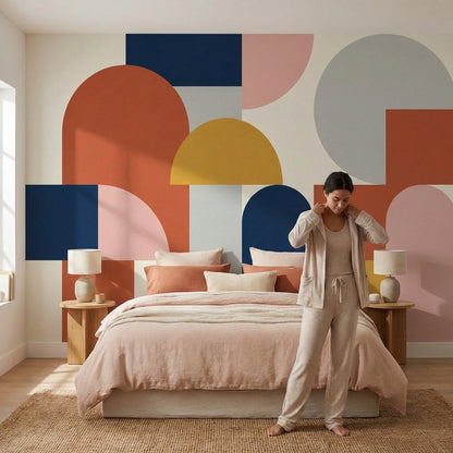 Geometric Wallpaper Abstract Modern Wall Mural