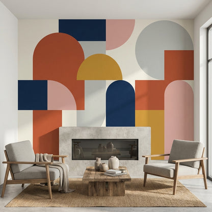 Geometric Wallpaper Abstract Modern Wall Mural