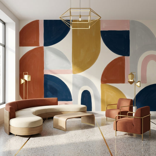 Geometric Wallpaper Abstract Modern Removable Wall Decor