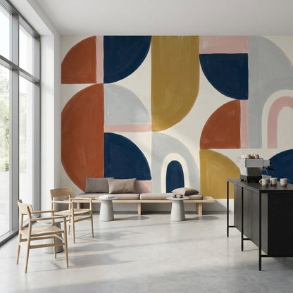 Geometric Wallpaper Abstract Modern Removable Wall Decor