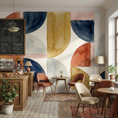 Watercolor Texture Wallpaper Geometric Abstract Wall Mural