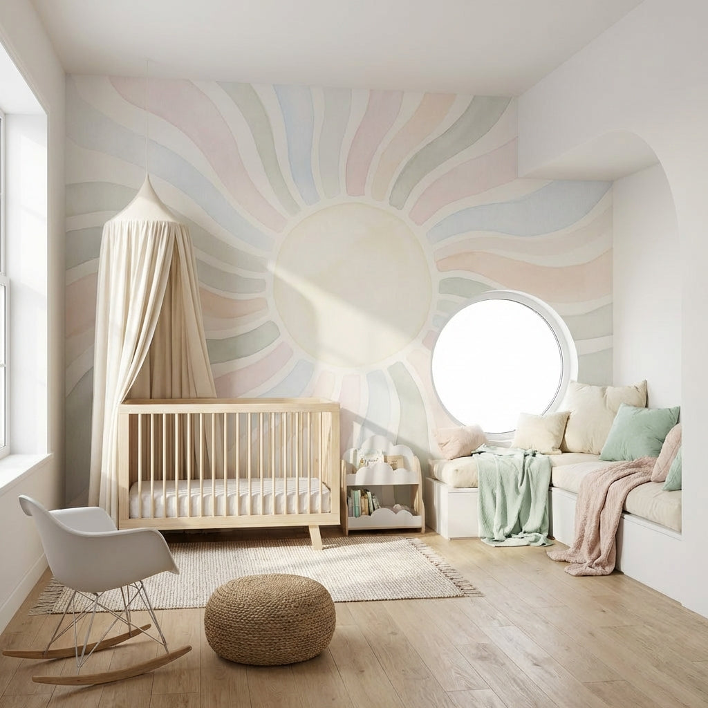 Geometric Wallpaper Pastel Abstract Wall Mural