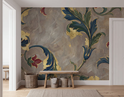 Floral Wallpaper Traditional Elegant Wall Mural