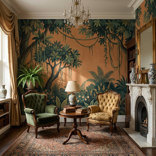 Shades Of Green Wallpaper Vintage Natural Wall Decor