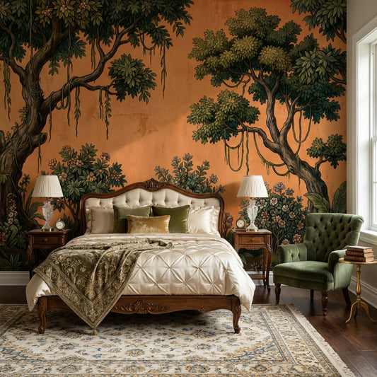 Tree Wallpaper Vintage Floral Wall Mural