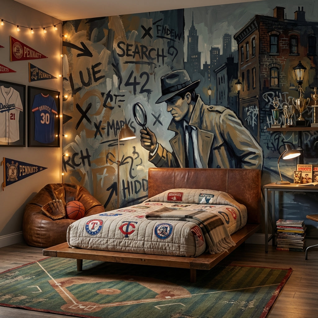 Detective Wallpaper Urban Mystery Wall Mural