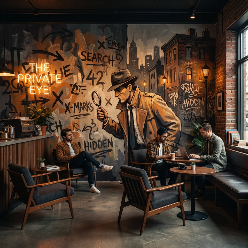 Detective Wallpaper Urban Mystery Wall Mural