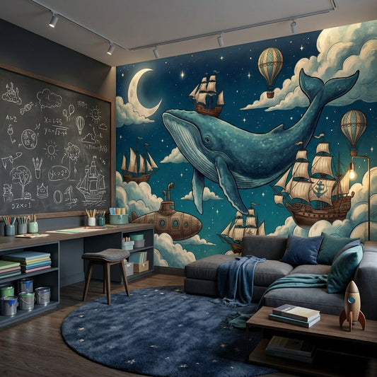 Starry Night Wallpaper Vintage Nautical Wall Decor