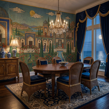Persian Garden Wallpaper Architecture Peacocks Wall Mural