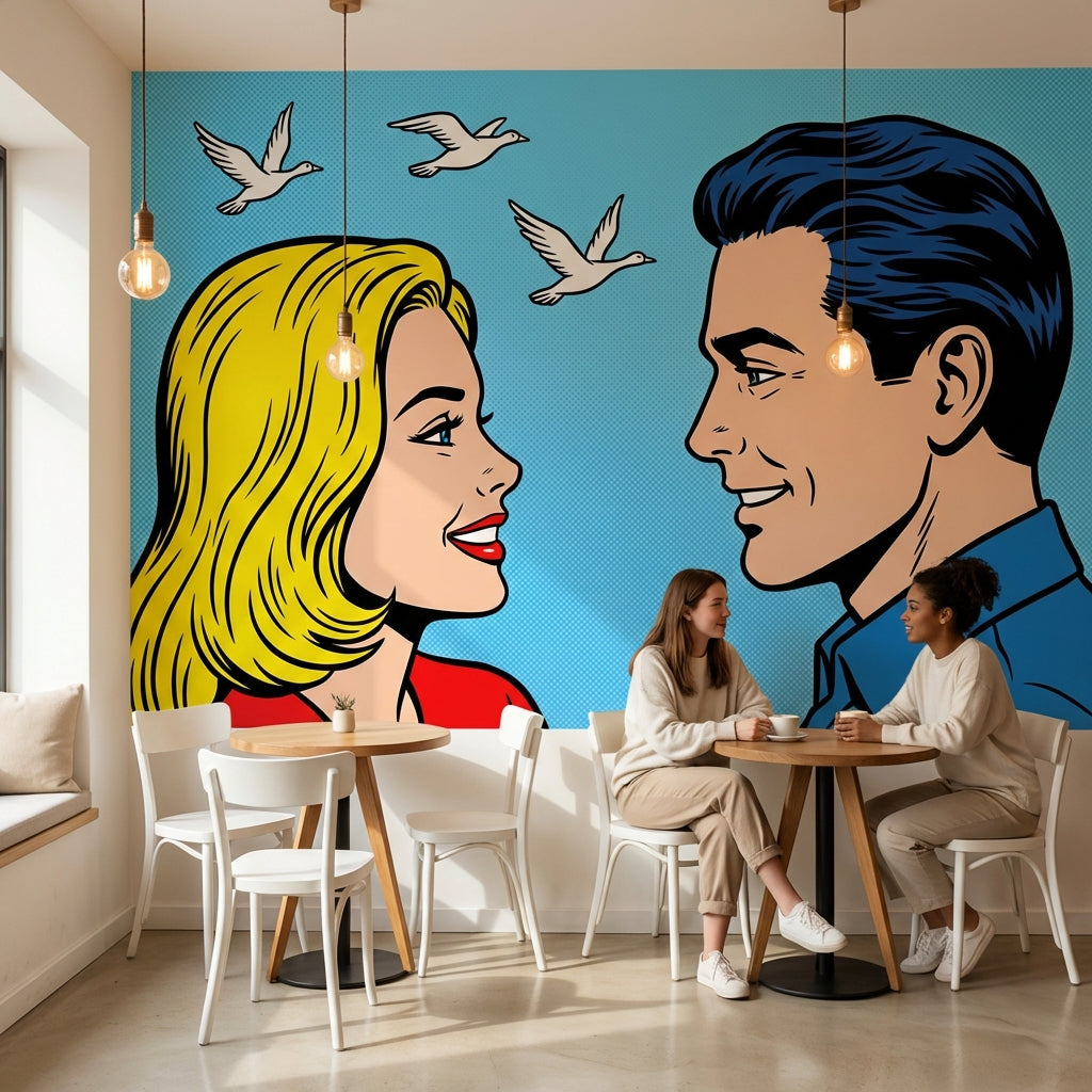 Pop Art Wallpaper Illustration Modern Wall Mural