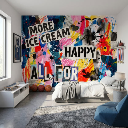 Eclectic Collage Wallpaper Vibrant Modern Wall Mural