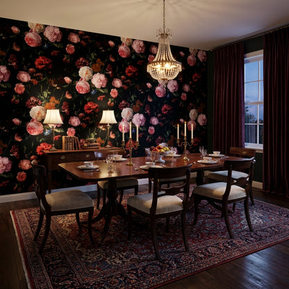 Floral Wallpaper Vintage Botanical Wall Mural