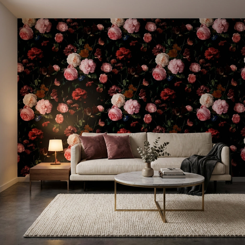 Floral Wallpaper Vintage Botanical Wall Mural