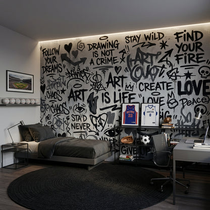 Graffiti Wallpaper Abstract Urban Wall Mural