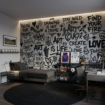 Graffiti Wallpaper Abstract Urban Wall Mural – Ready-to-Ship Outlet