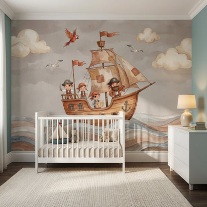 Pirate Wallpaper Ship Nautical Removable Wall Decor