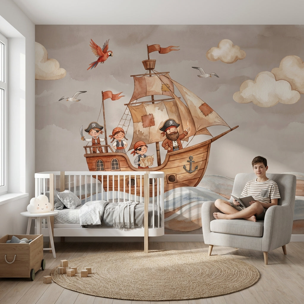 Pirate Wallpaper Ship Nautical Removable Wall Decor