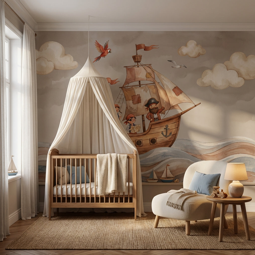 Pirate Wallpaper Ship Nautical Removable Wall Decor