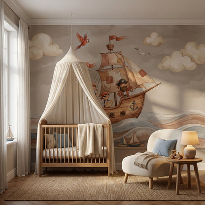 Pirate Wallpaper Ship Nautical Removable Wall Decor