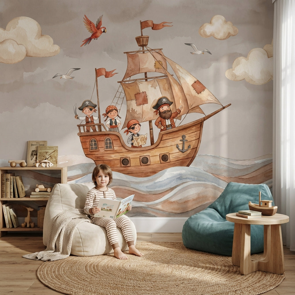 Pirate Wallpaper Ship Nautical Removable Wall Decor
