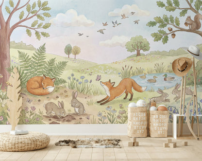 Nature Wallpaper Animals Vintage Wall Mural