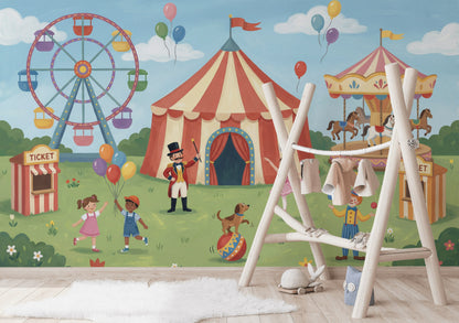 Carnival Wallpaper Circus Ferris Wheel Removable Wall Decor