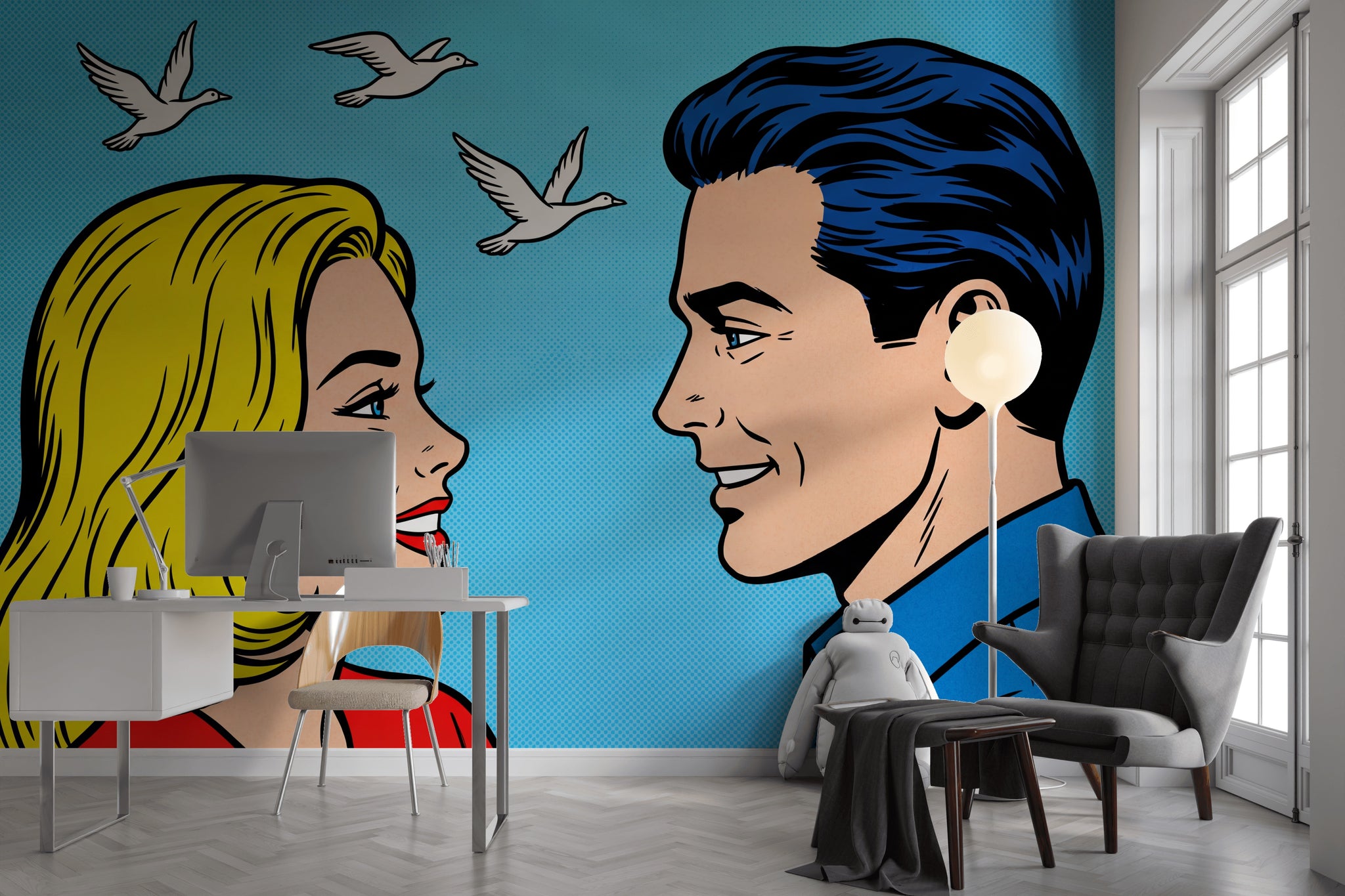Pop Art Wallpaper Illustration Modern Wall Mural