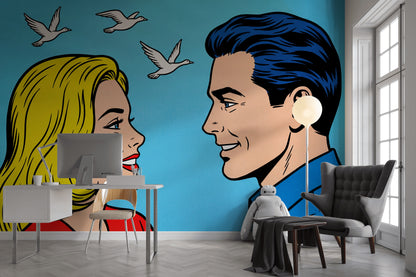 Pop Art Wallpaper Illustration Modern Wall Mural