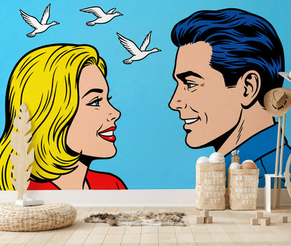 Pop Art Wallpaper Illustration Modern Wall Mural