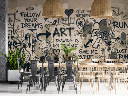 Graffiti Wallpaper Urban Abstract Removable Wall Decor
