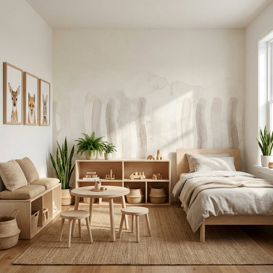 Light Watercolor Wallpaper Neutral Stripes Modern Minimalist Removable Wall Decor