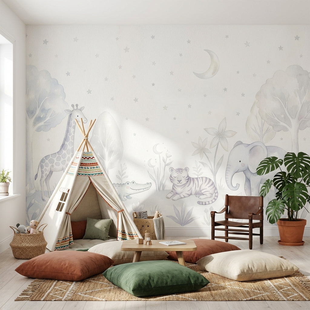 White Background Wallpaper Neutral Backdrop Minimal Removable Wall Decor