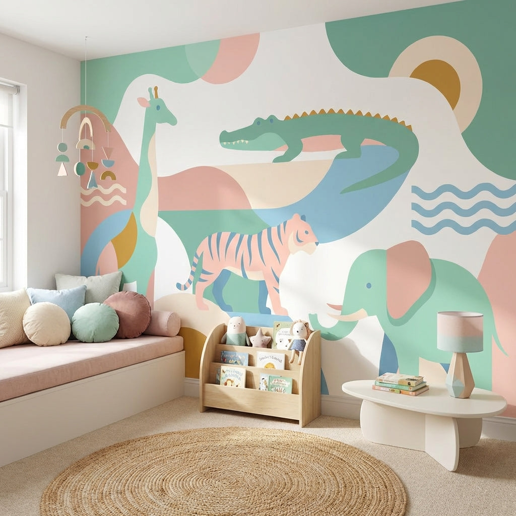 White Background Wallpaper Neutral Pastel Removable Wall Decor