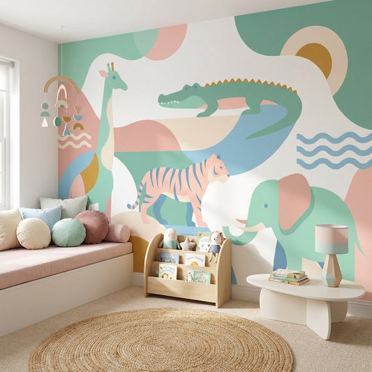 White Background Wallpaper Neutral Pastel Removable Wall Decor