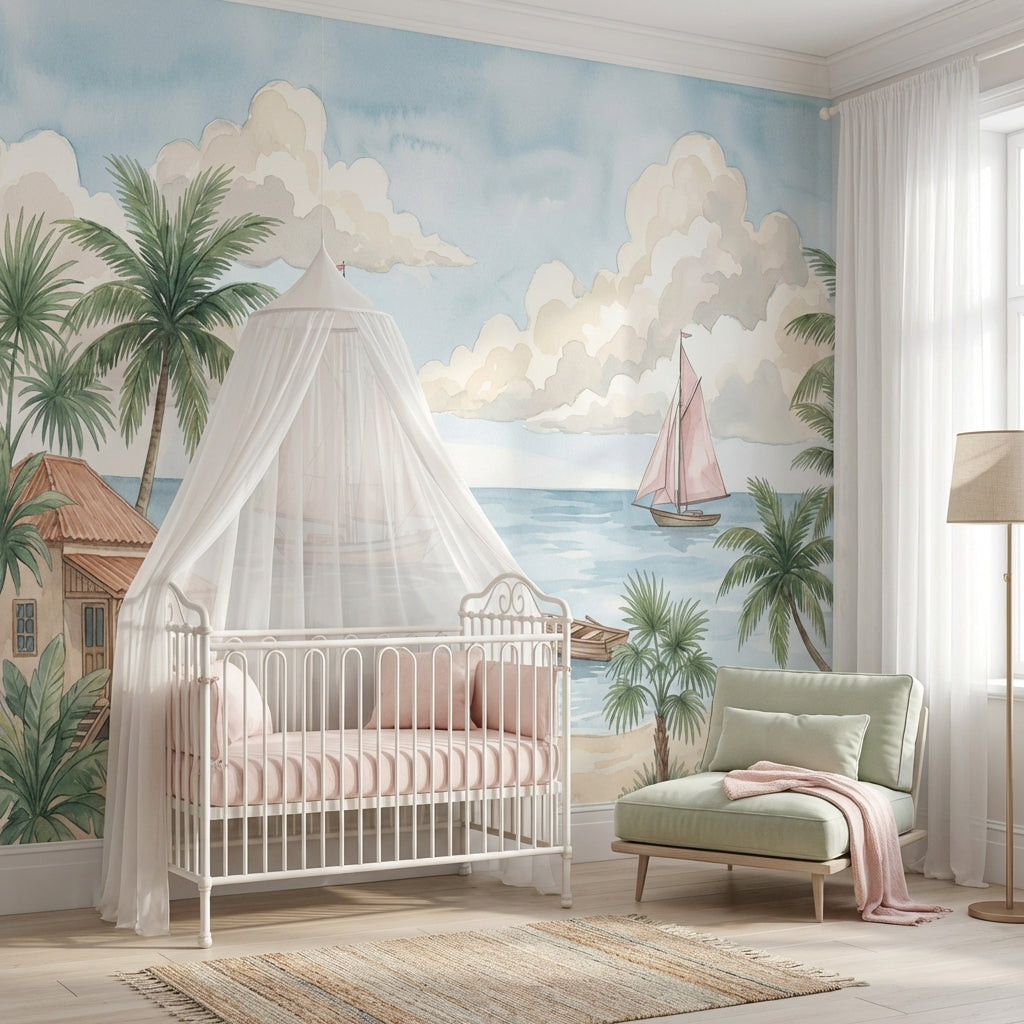 Tropical Beach Wallpaper Island Coast Seaside Escape Wall Mural