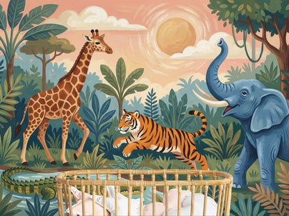 Jungle Wallpaper Safari Wild Animals Wall Mural