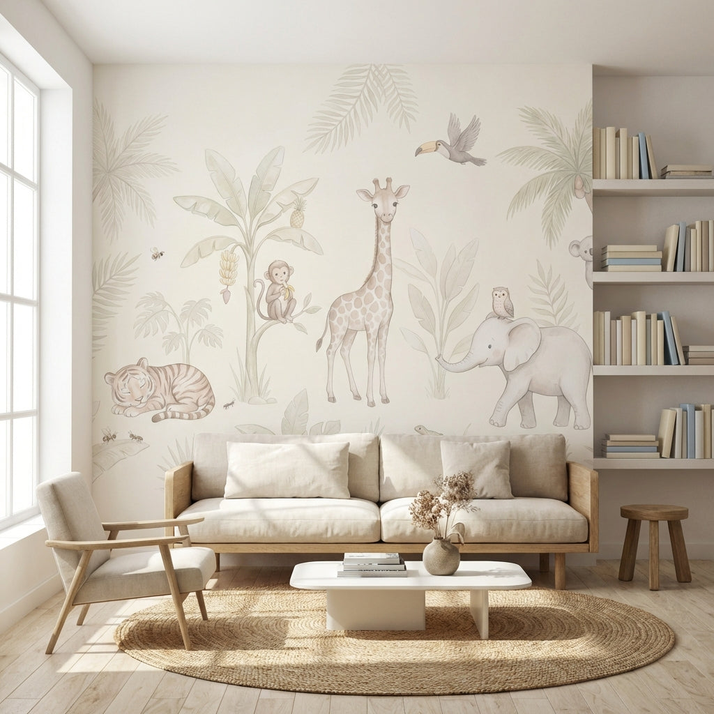 White Background Wallpaper Neutral Minimal Wall Mural