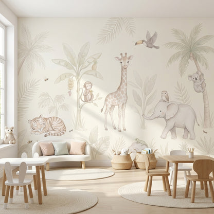 White Background Wallpaper Neutral Minimal Wall Mural